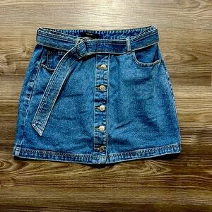 Full length button skirt